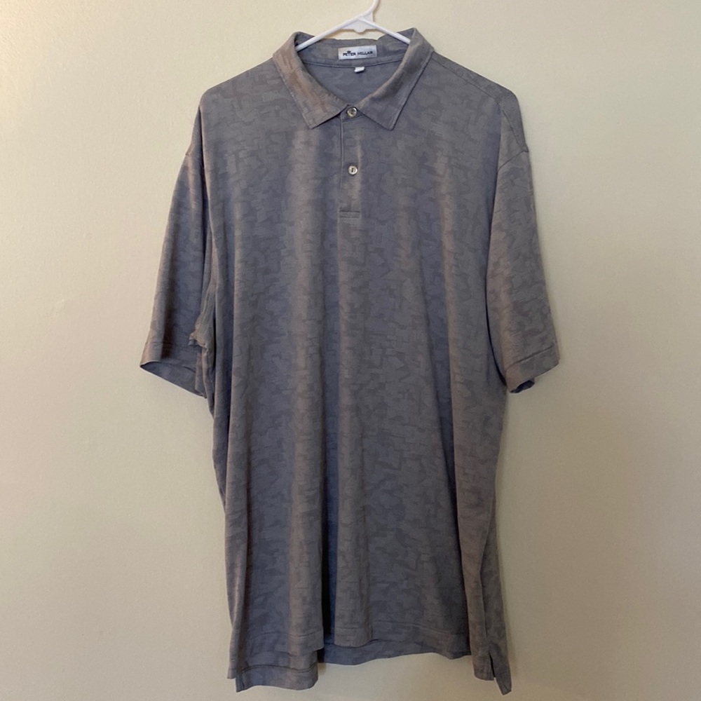 Peter Millar Grey golf shirt, XL